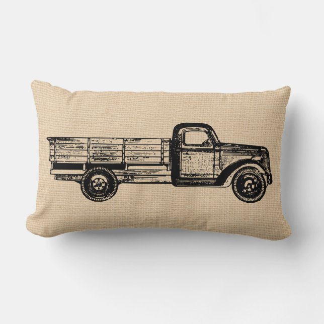 Vintage Antique Camion Coussin personnalisé (Recto)
