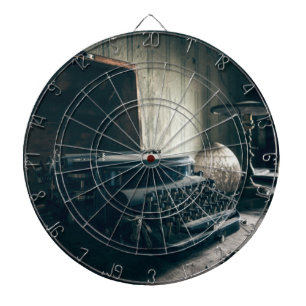 Vintage Antiquitätenschrift Dartscheibe