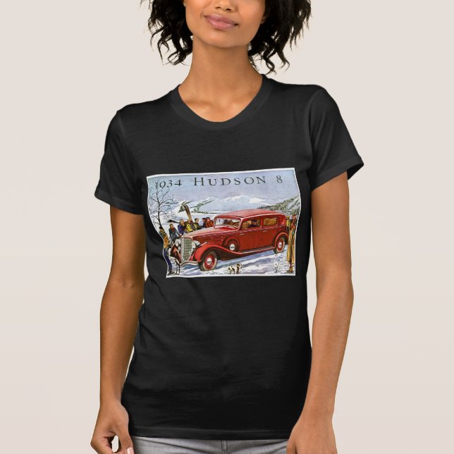 Vintage Anzeige 1934 des Hudsons 8 T-Shirt (Vorderseite)