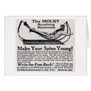 Vintage Anzeige - Molby rotierende Hängematte,