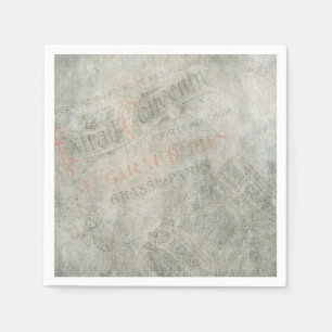 Vintage Anzeigenkollektion für Paris Serviette