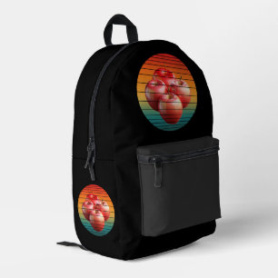 Vintage Apfelfrüchte gesunde Nahrung Bedruckter Rucksack