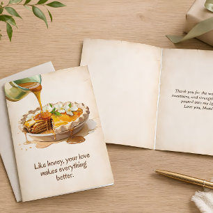 Vintage Apfelkuchen Herzliche Grußkarte editierbar Karte