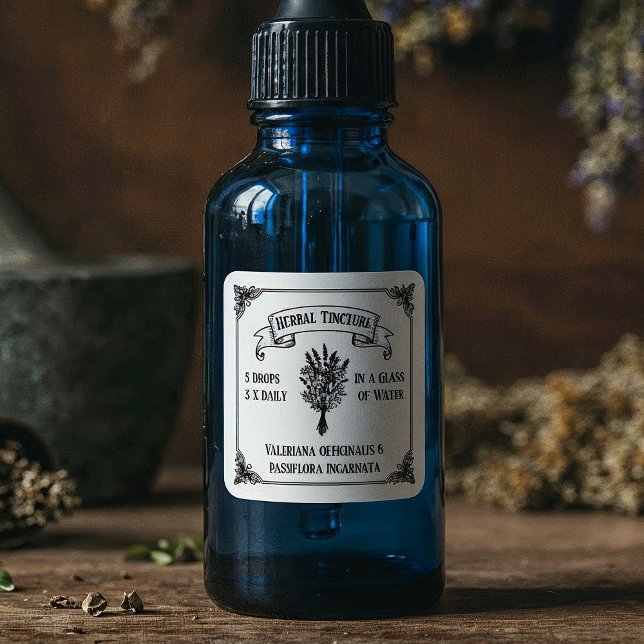 Vintage Apothecary Herbal Tincture Branding Permastempel (Von Creator hochgeladen)