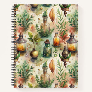 Vintage Apothekarflaschen Muster (1) Notizbuch