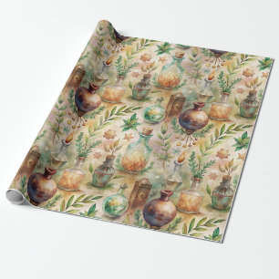 Vintage Apothekarflaschen Muster (2) Geschenkpapier
