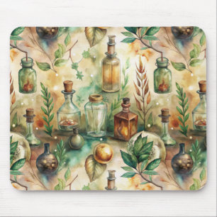 Vintage Apothekarflaschen Muster (2) Mousepad