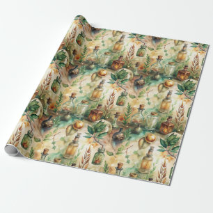 Vintage Apothekarflaschen Muster (3) Geschenkpapier