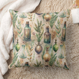 Vintage Apothekarflaschen Muster (3) Kissen
