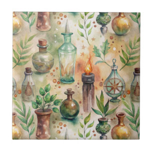 Vintage Apothekarflaschen Muster (5) Fliese