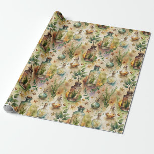 Vintage Apothekarflaschen Muster (6) Geschenkpapier