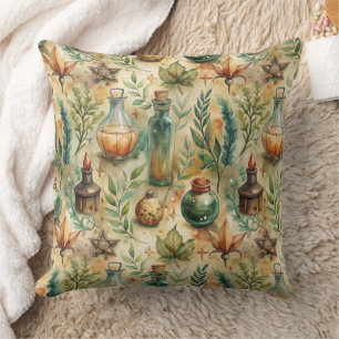 Vintage Apothekarflaschen Muster (6) Kissen