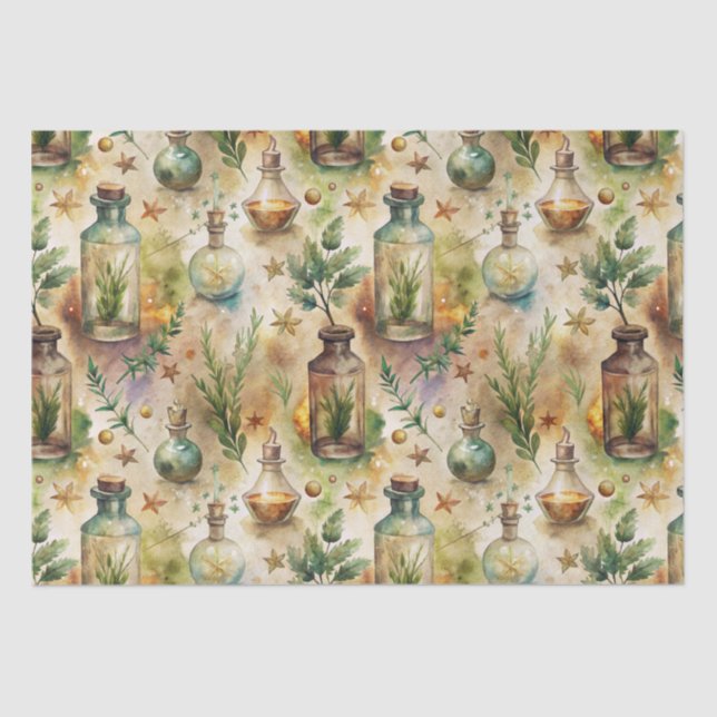 Vintage Apothekarflaschen Muster (6) Seidenpapier (Vorderseite)