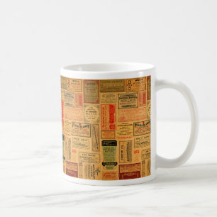 Vintage Apothekenetiketten, Medizin, Steampunk Kaffeetasse