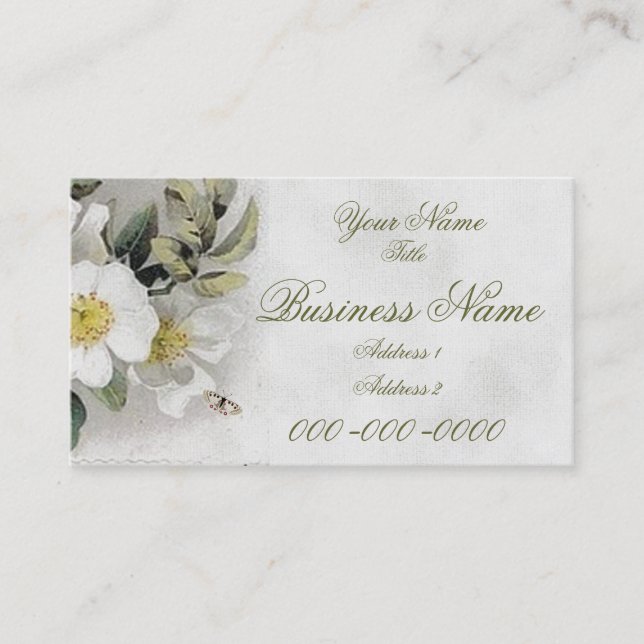 Vintage Apple Blossom Business Card Visitenkarte (Vorderseite)