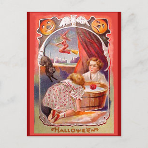 Vintage-Apple-Bobbing-Kunstkarten und Postkarten