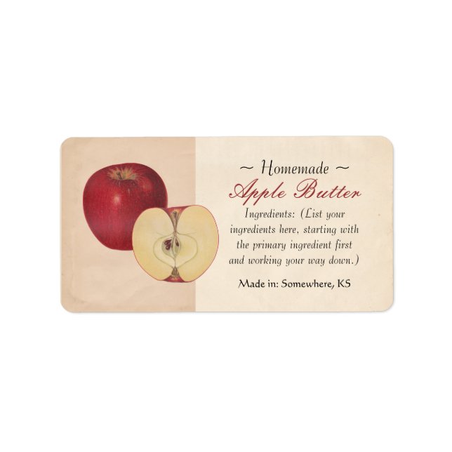 Vintage Apple-Etiketten Adressaufkleber (Vorne)