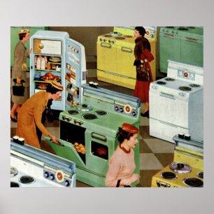 Vintage Appliance Showroom Store Business Retail Poster