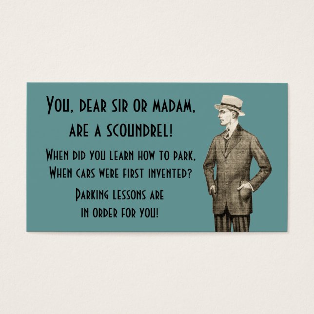 Vintage Apprendre à se stationner (Devant)