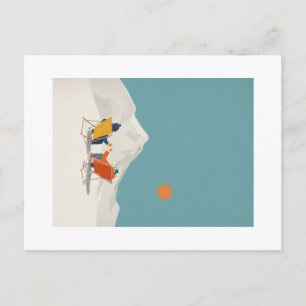 Vintage Après-Ski Chill Postkarte