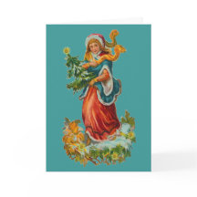 Vintage aquamarine Band-Weihnachtskarte