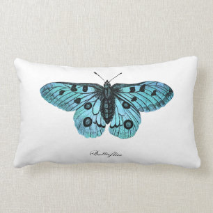 Vintage aquamarine blaue lendenkissen