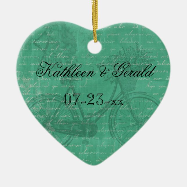 Vintage aquamarine keramikornament (Vorne)