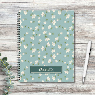 Vintage-Aquarell-Geranie Kleines Blumenmuster Notizbuch
