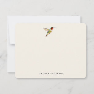 Vintage-Aquarell-Kolibri-Personalisierung Mitteilungskarte