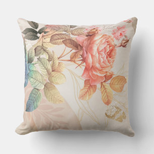 Vintage Aquarellfarben Kissen