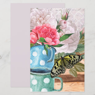 Vintage Aquarellgartendecoupage Scrapbook Papa