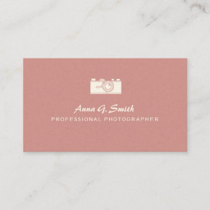 Vintage Aquarellkamera und Rose Visitenkarte