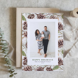 Vintage Aquarellkiefer Cons Foto Weihnachten