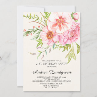 Vintage Aquarellmönche Einladung zum Geburtstag