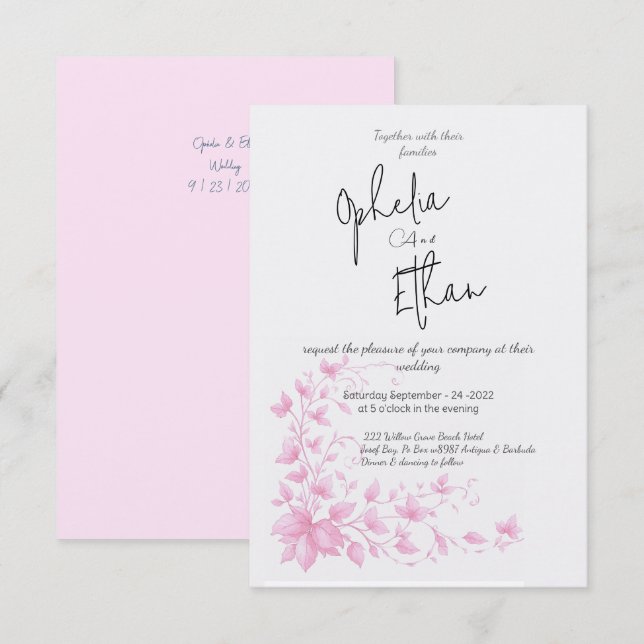 Vintage Aquarellmühle Hochzeit Einladung (Vorne/Hinten)