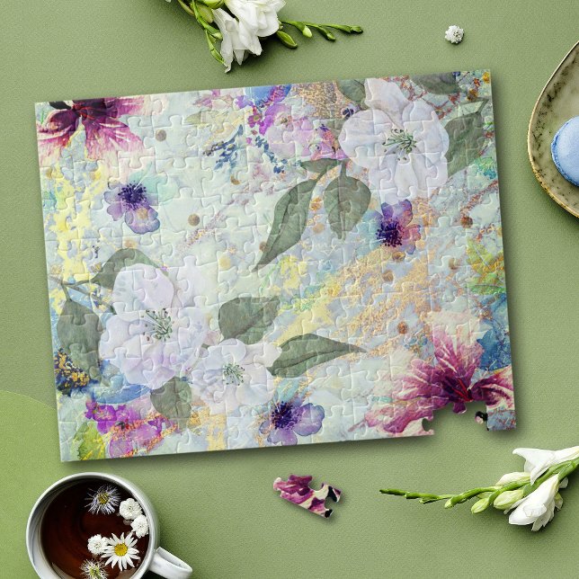 Vintage Aquarellschrift mit Blumenmuster, Meeresfr (Von Creator hochgeladen)