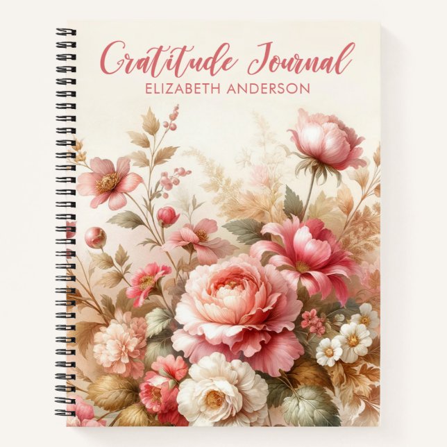 Vintage Aquarellschrift Notizbuch (Vorderseite)