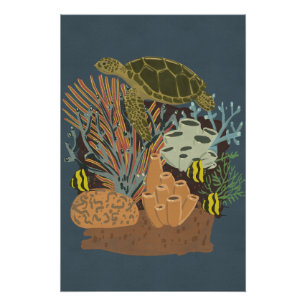 Vintage-Aquarium Poster