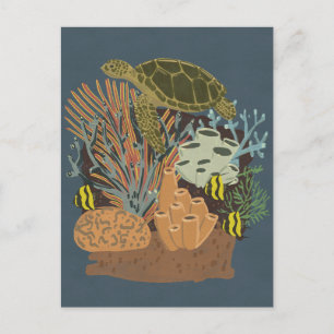 Vintage-Aquarium Postkarte