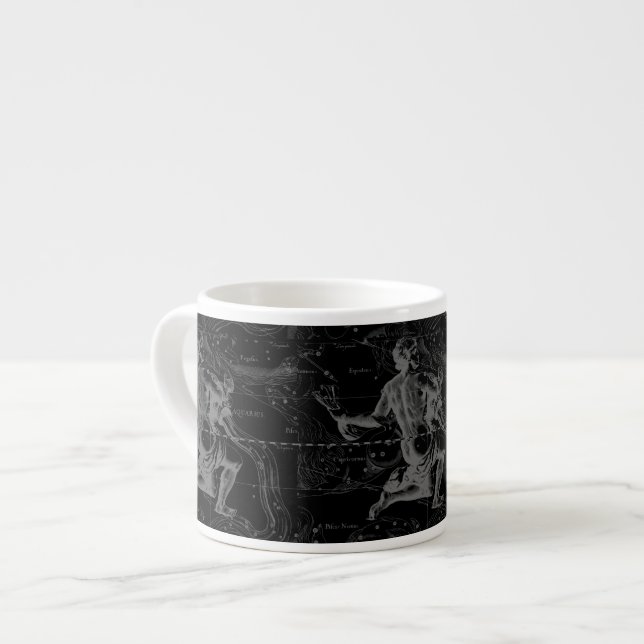 Vintage Aquarius-Konstellation Hevelius um 1690 Espressotasse (Vorderseite Links)