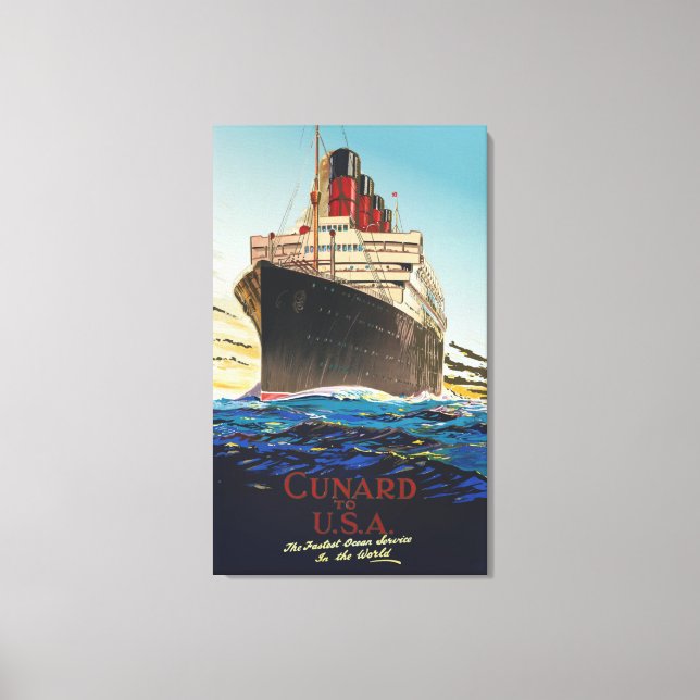 VINTAGE AQUITANIENREISE LEINWANDDRUCK (Vorderseite)
