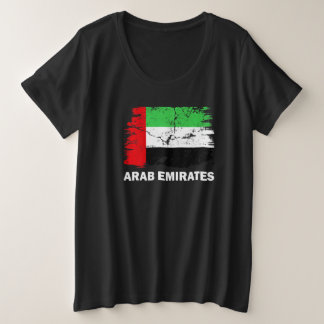 Vintage Arab Emirates Emirati Flag Pride Support E Große Größe T-Shirt