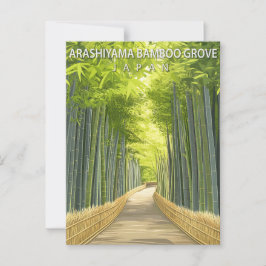 Vintage Arashiyama Bambuswald Japan Postkarte