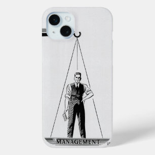 Vintage Arbeit gegen Management, Skala der Justiz iPhone 15 Mini Hülle