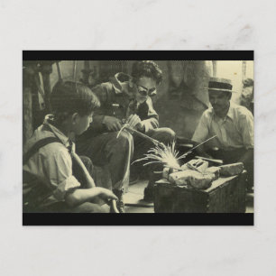 Vintage-Arbeiter Postkarte