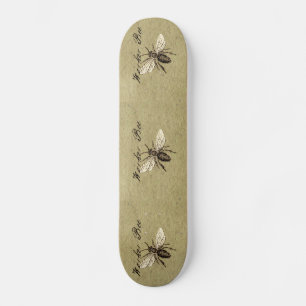 Vintage Arbeiterbiene Insekt Illustration Antiquit Skateboard