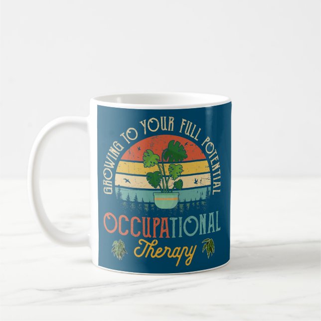 Vintage Arbeitstherapie OT Inspirier Kaffeetasse (Links)