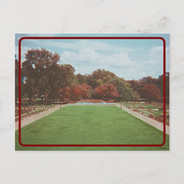 Vintage Arboretum Landschaft Postkarte (Vorderseite)