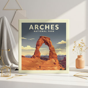 Vintage Arches Nationalpark Fliese