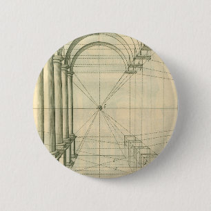 Vintage Architektur, Arches Columns Perspektive Button